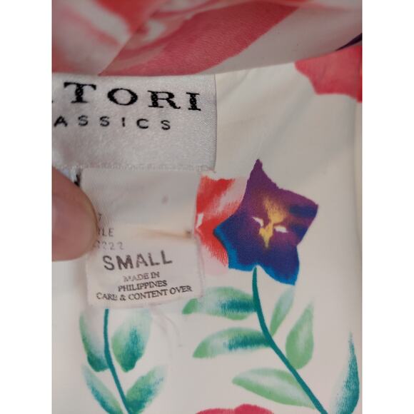 Natori Womens Asian Multi Color Floral Romantic Kimono Inspired Long Robe S - Picture 11 of 11